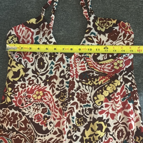 Zara Basic Metalic Paisly Multicolor Maxi Dress. Size XS - Picture 8 of 10